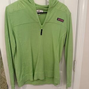 Vineyard Vines Lime Green Quarter-Zip Hoodie